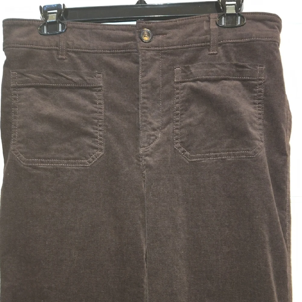 LOFT 2 Pairs: BROWN & NAVY  Palmer Wide Leg Corduroy Pants Both Are Size 6 - Picture 8 of 9